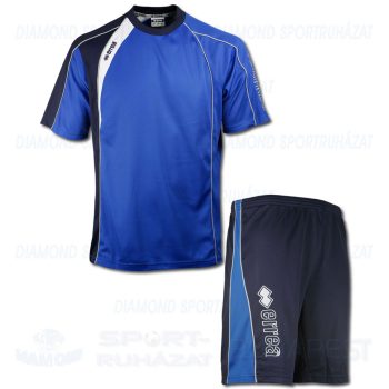 ERREA DAKOTA KIT belebújós edző melegítő felső (rövid ujjú) + rövidnadrág KIT - azúrkék-sötétkék