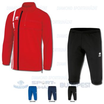 ERREA MAXIM & PENCK SET cipzáras nyakú edző melegítő felső + háromnegyedes nadrág SZETT - piros-fehér-fekete