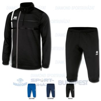 ERREA MAXIM & PENCK SET cipzáras nyakú edző melegítő felső + háromnegyedes nadrág SZETT - fekete-fehér-antracit [L]