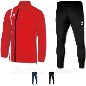 ERREA MAXIM & KEY SET cipzáras nyakú edző melegítő felső + hosszú nadrág SZETT - piros-fehér-fekete