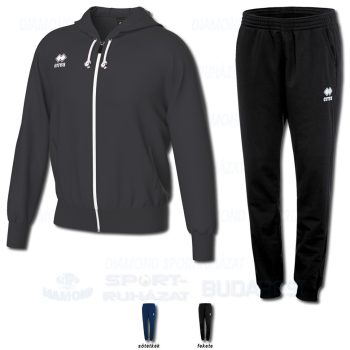 ERREA JACOB & VANESSA WOMAN 3.0 SET kapucnis-cipzáras edző- és szabadidő melegítő felső + női nadrág SZETT - antracit