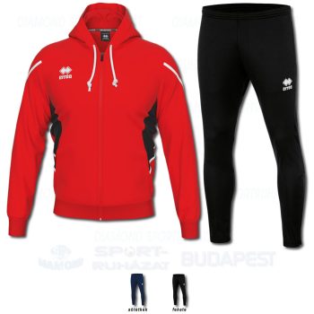 ERREA CLANCY & FLANN SET kapucnis-cipzáras edző- és szabadidő melegítő felső + nadrág SZETT - piros-fekete-fehér