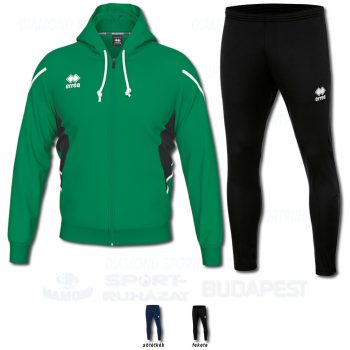 ERREA CLANCY & FLANN SET kapucnis-cipzáras edző- és szabadidő melegítő felső + nadrág SZETT - zöld-fekete-fehér