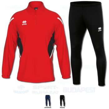 ERREA CHARLES & FLANN SET cipzáras nyakú edző melegítő felső + hosszú nadrág SZETT - piros-fekete-fehér