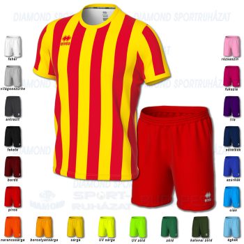 ERREA STRIP & NEW SKIN SET futball mez + nadrág SZETT - piros-sárga