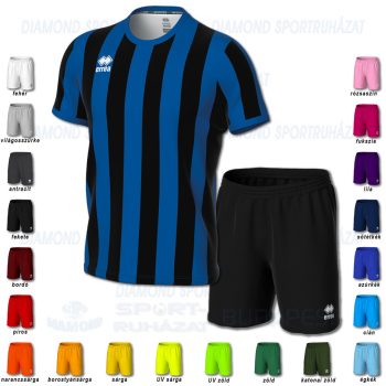 ERREA STRIP & NEW SKIN SET futball mez + nadrág SZETT - fekete-azúrkék ERREA STRIP & NEW SKIN SET futball mez + nadrág SZETT - fekete-azúrkék