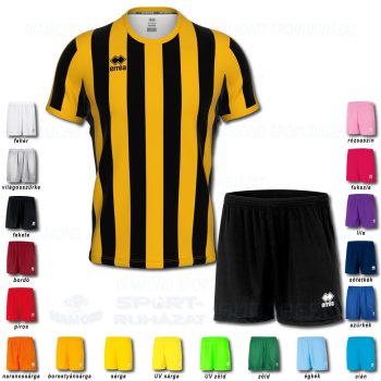 ERREA STRIP & NEW SKIN SET futball mez + nadrág SZETT - fekete-borostyánsárga