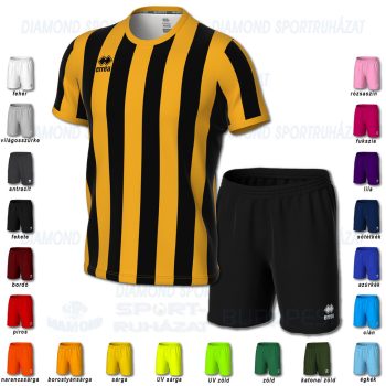 ERREA STRIP & NEW SKIN SET futball mez + nadrág SZETT - fekete-borostyánsárga ERREA STRIP & NEW SKIN SET futball mez + nadrág SZETT - fekete-borostyánsárga