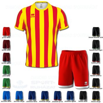 ERREA STRIP & BARNEY SET futball mez + nadrág SZETT - piros-sárga