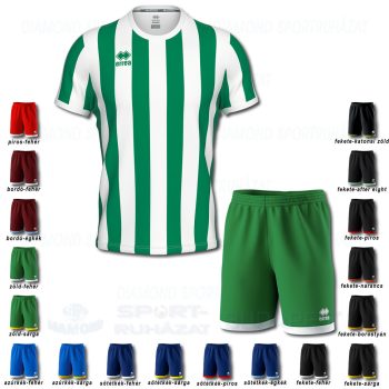 ERREA STRIP & BARNEY SET futball mez + nadrág SZETT - zöld-fehér