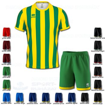ERREA STRIP & BARNEY SET futball mez + nadrág SZETT - zöld-sárga