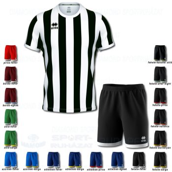 ERREA STRIP & BARNEY SET futball mez + nadrág SZETT - fekete-fehér