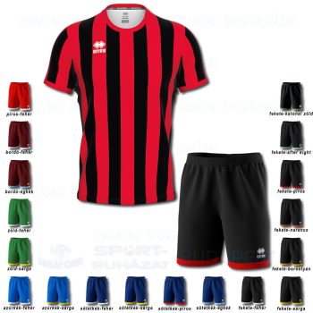 ERREA STRIP & BARNEY SET futball mez + nadrág SZETT - fekete-piros
