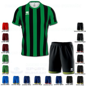 ERREA STRIP & BARNEY SET futball mez + nadrág SZETT - fekete-zöld