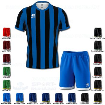 ERREA STRIP & BARNEY SET futball mez + nadrág SZETT - fekete-azúrkék