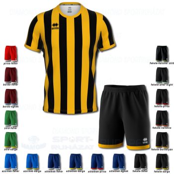 ERREA STRIP & BARNEY SET futball mez + nadrág SZETT - fekete-borostyánsárga