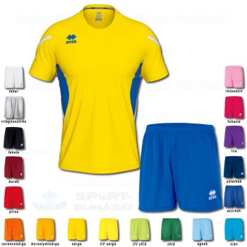 ERREA CURTIS & NEW SKIN SET futball mez + nadrág SZETT - sárga-azúrkék-fehér