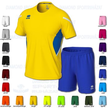 ERREA CURTIS & NEW SKIN SET futball mez + nadrág SZETT - sárga-azúrkék-fehér