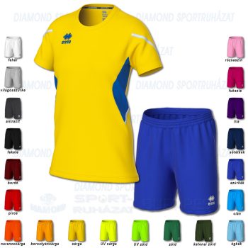 ERREA CORINNE WOMAN & NEW SKIN SET női röp- és kézilabda mez + unisex nadrág SZETT - sárga-azúrkék-fehér