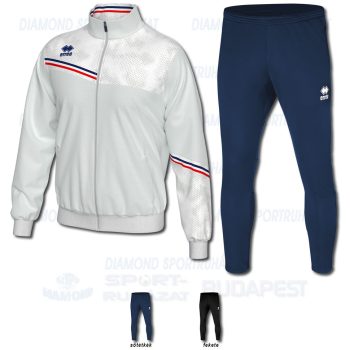 ERREA ELTON & KEY 3.0 SET cipzáras edző- és szabadidő melegítő felső + nadrág SZETT - fehér-sötétkék-piros