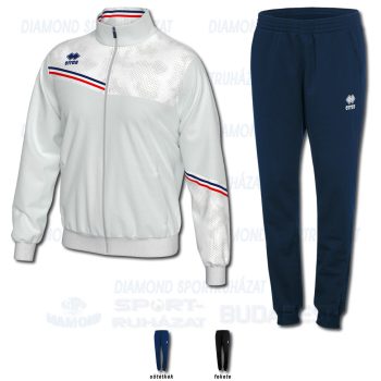 ERREA ELTON & VANESSA WOMAN 3.0 SET cipzáras edző- és szabadidő melegítő felső + női nadrág SZETT - fehér-sötétkék-piros