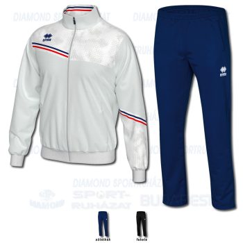 ERREA ELTON & CLAYTON 3.0 SET cipzáras edző- és szabadidő melegítő felső + nadrág SZETT - fehér-sötétkék-piros