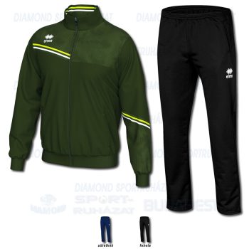 ERREA ELTON & CLAYTON 3.0 SET cipzáras edző- és szabadidő melegítő felső + nadrág SZETT - katonai zöld-UV zöld-fehér
