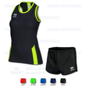 ERREA REGIS WOMAN & MEYER SET női atléta mez + unisex nadrág SZETT - fekete-UV zöld